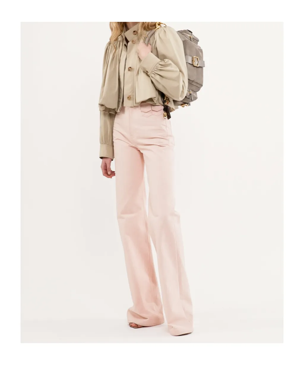 High-Waisted Flared Jeans