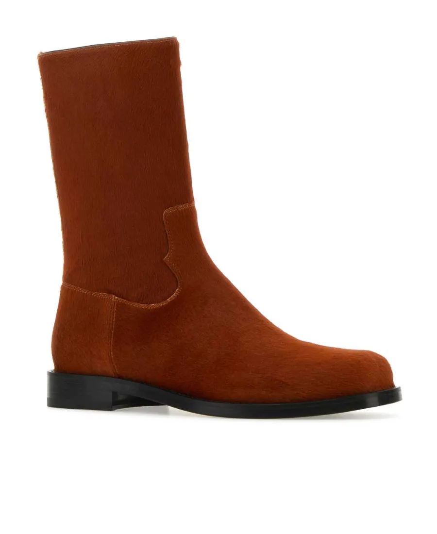 Round Head Spliced Short Boots