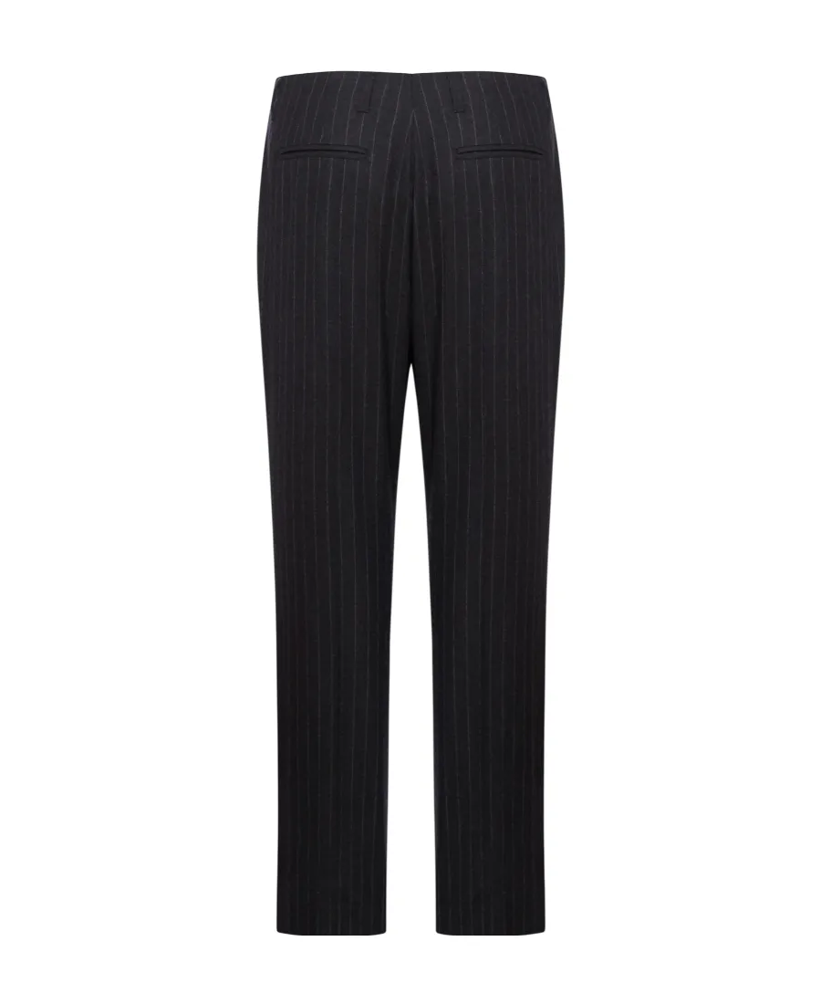 Stripe Detailed Straight Leg Pants