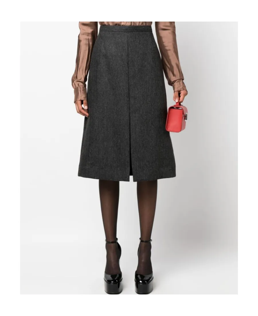 Split Half Skirt In Front Of High Waist