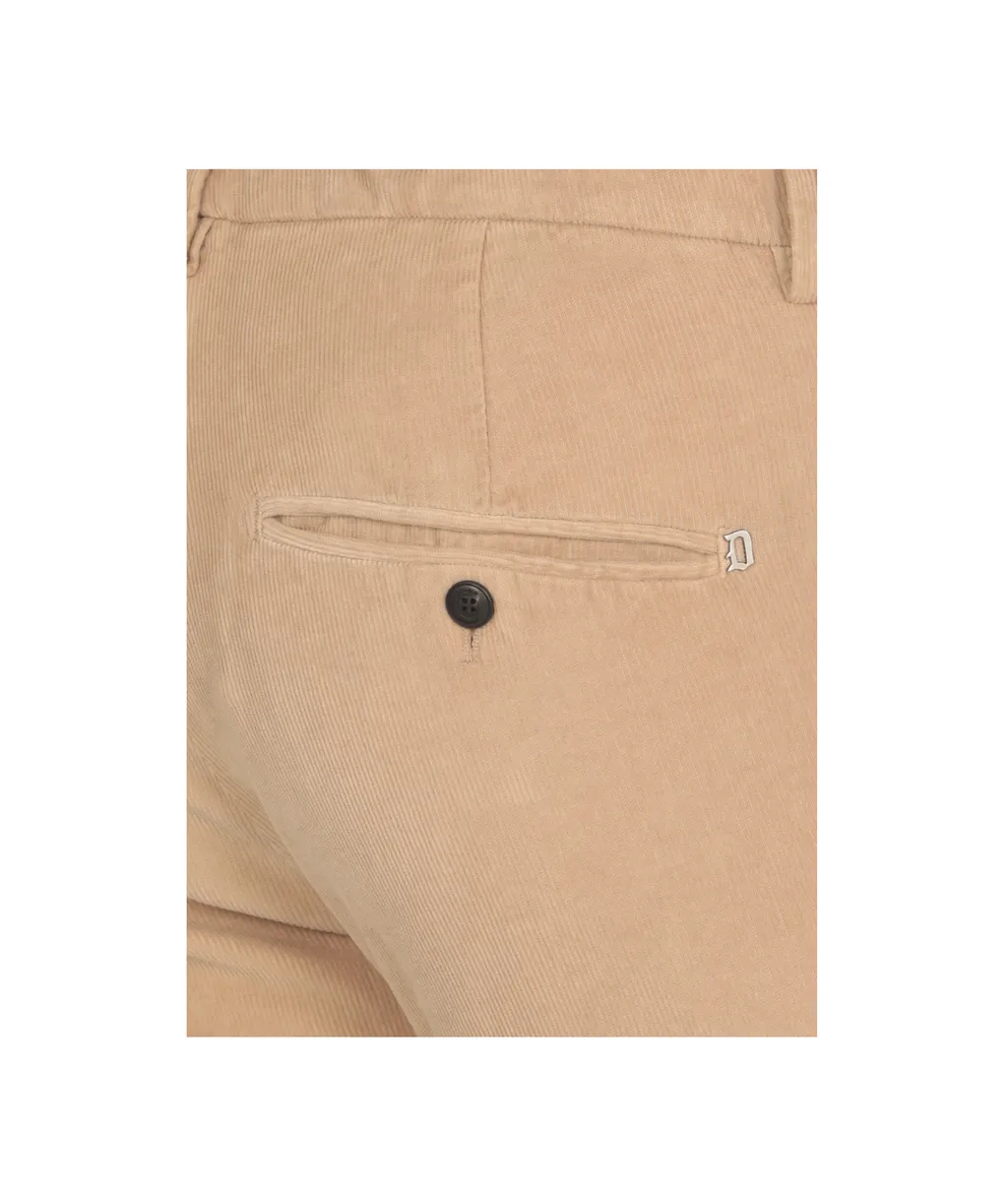 Mid-Rise Corduroy Chino Trousers
