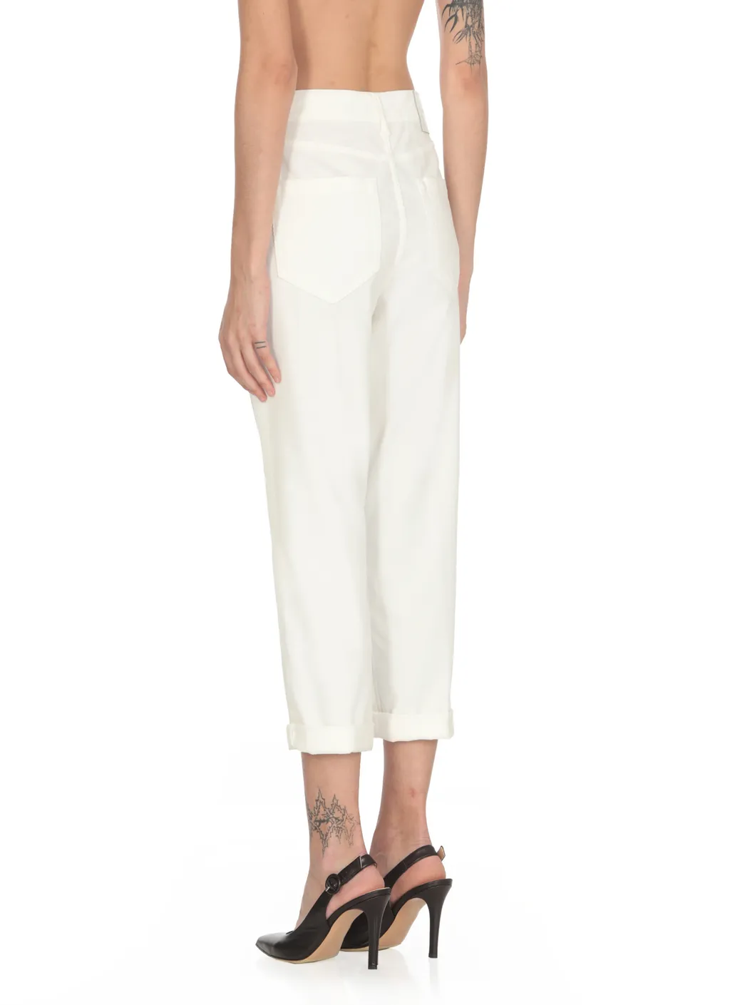 Logo-Patch Cropped Trousers