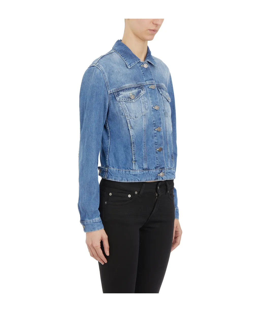 Long-Sleeved Denim Coat