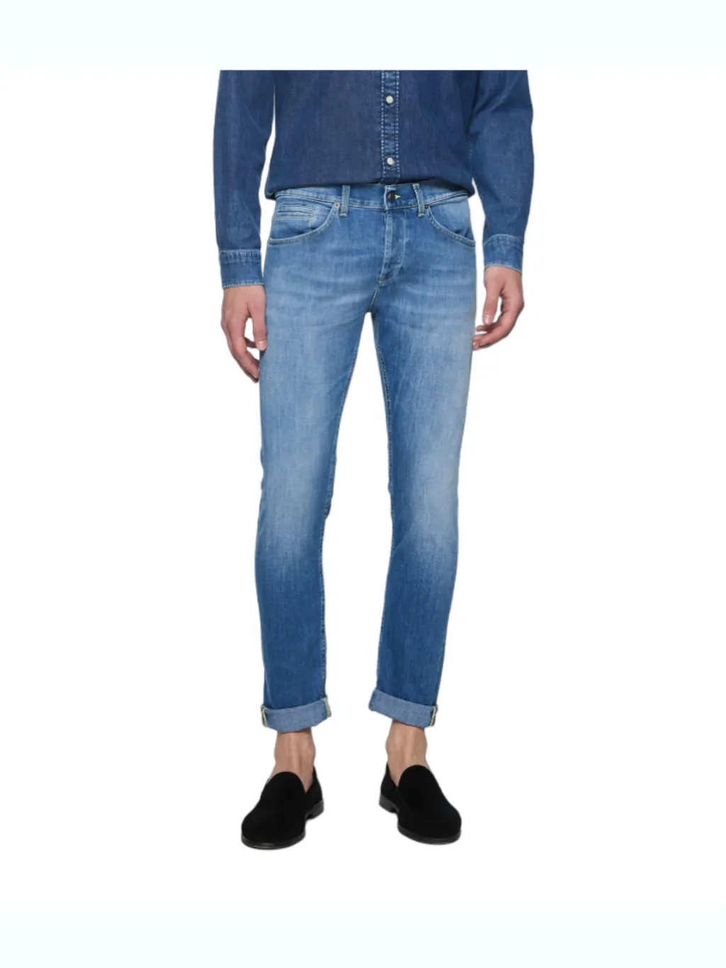 Logo-Print Tapered Jeans