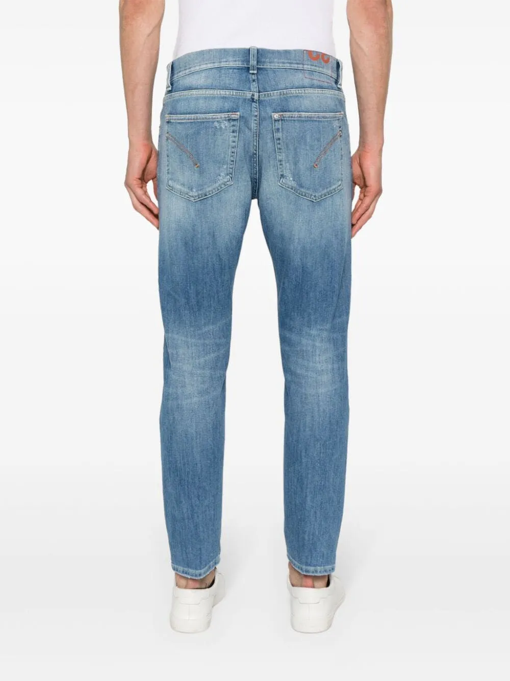Dian Logo-Plaque Distressed Jeans