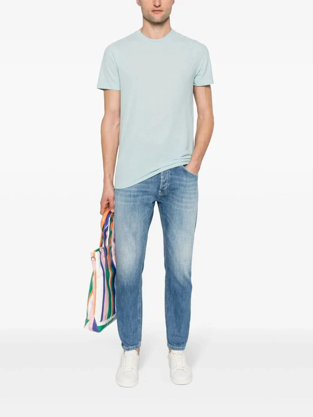 Dian Logo-Plaque Distressed Jeans