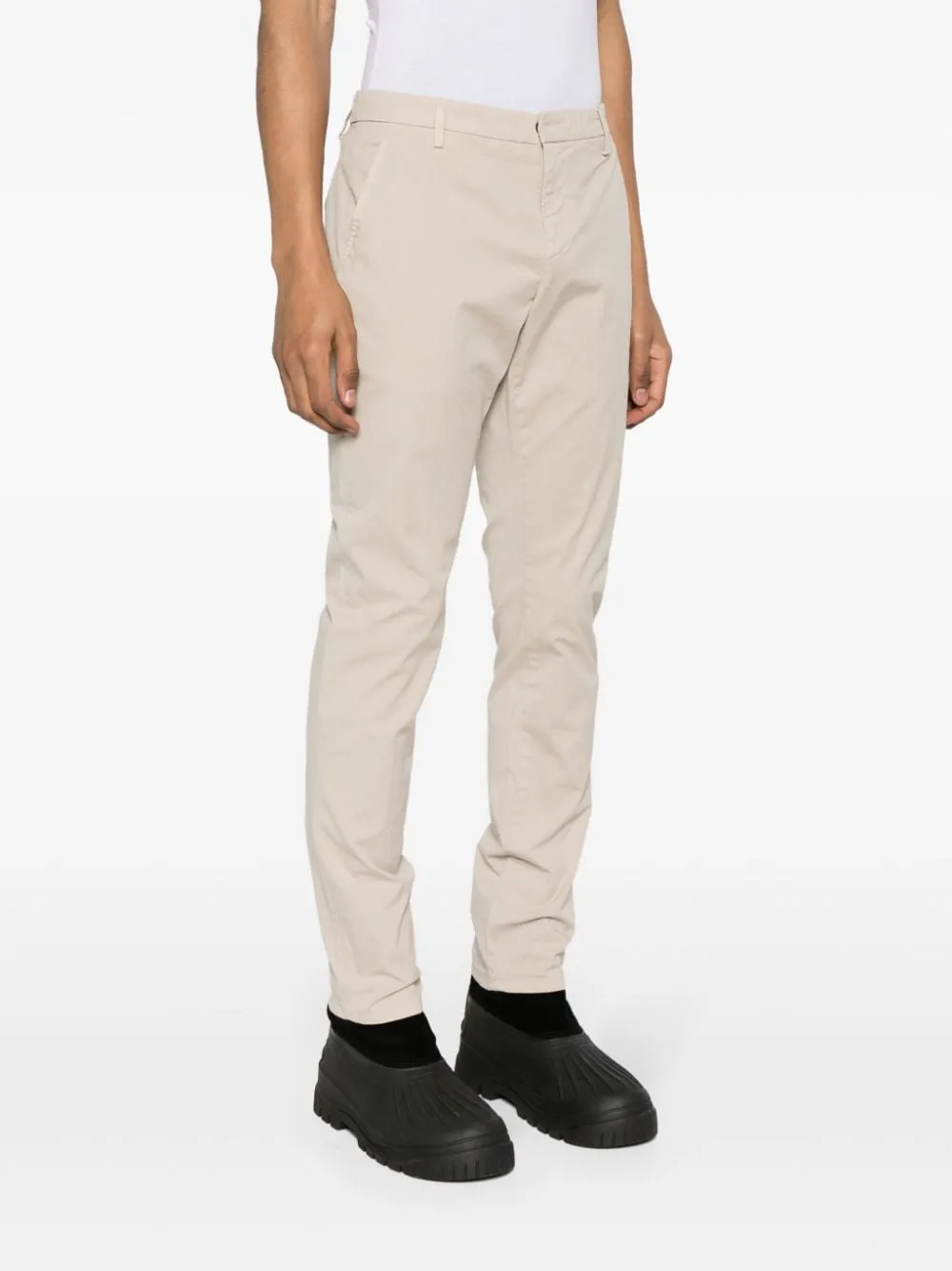Mid-Rise Straight Leg Trousers