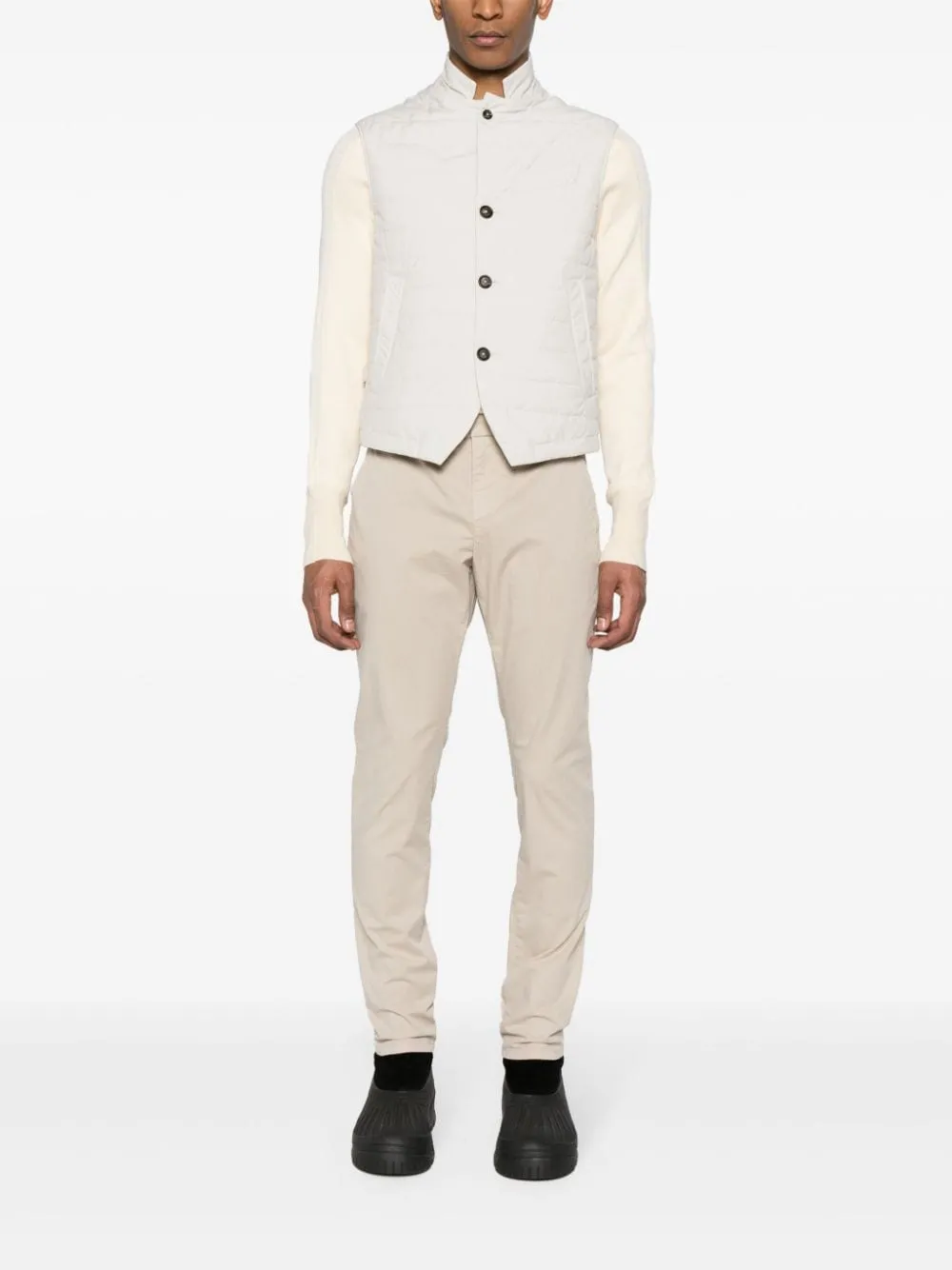 Mid-Rise Straight Leg Trousers