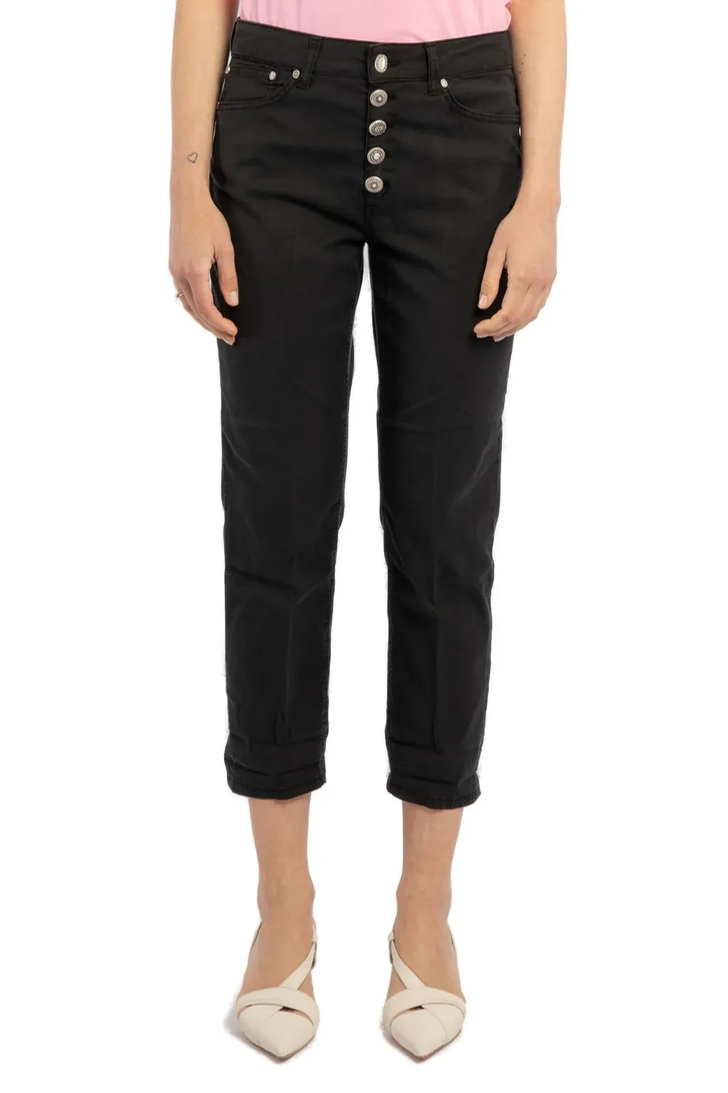Straight Leg Cropped Trousers