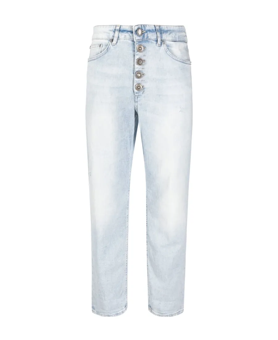 Logo-Patch Distressed Jeans