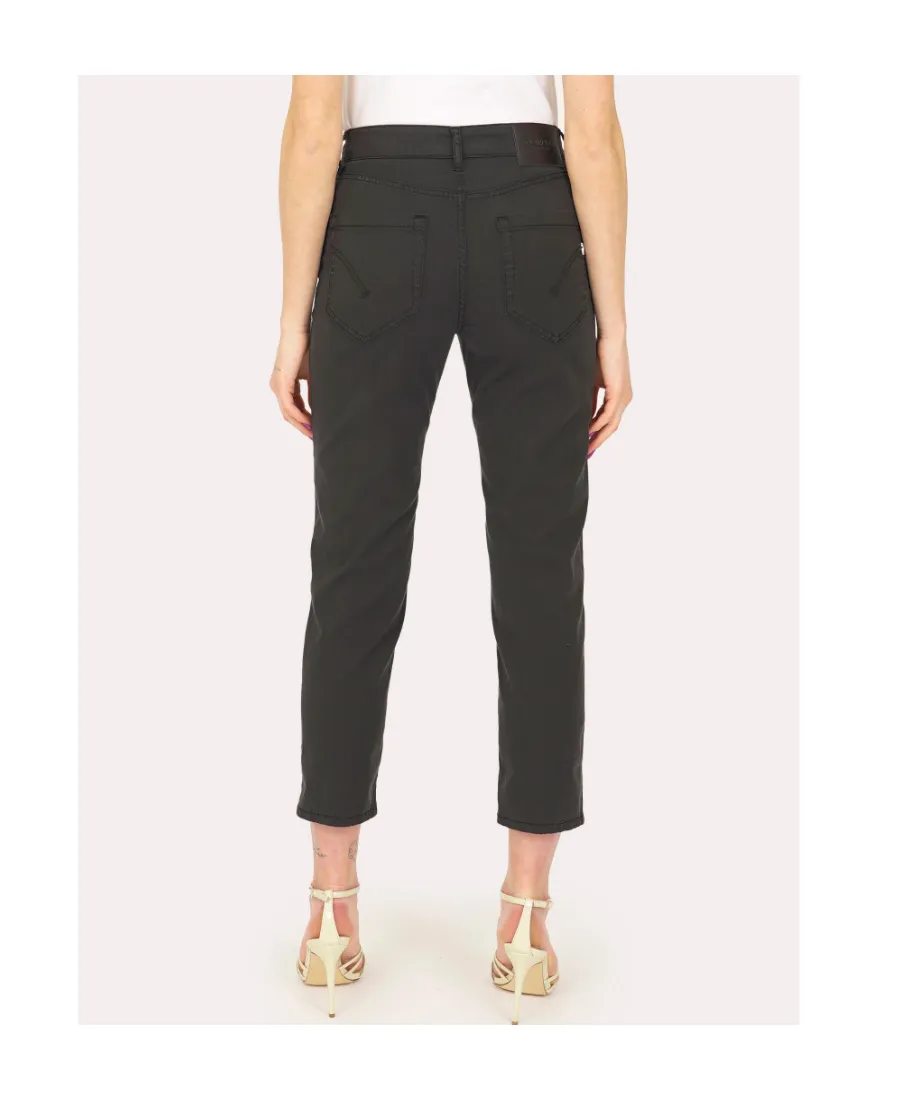 Logo-Patch Cropped Straight-Leg Jeans