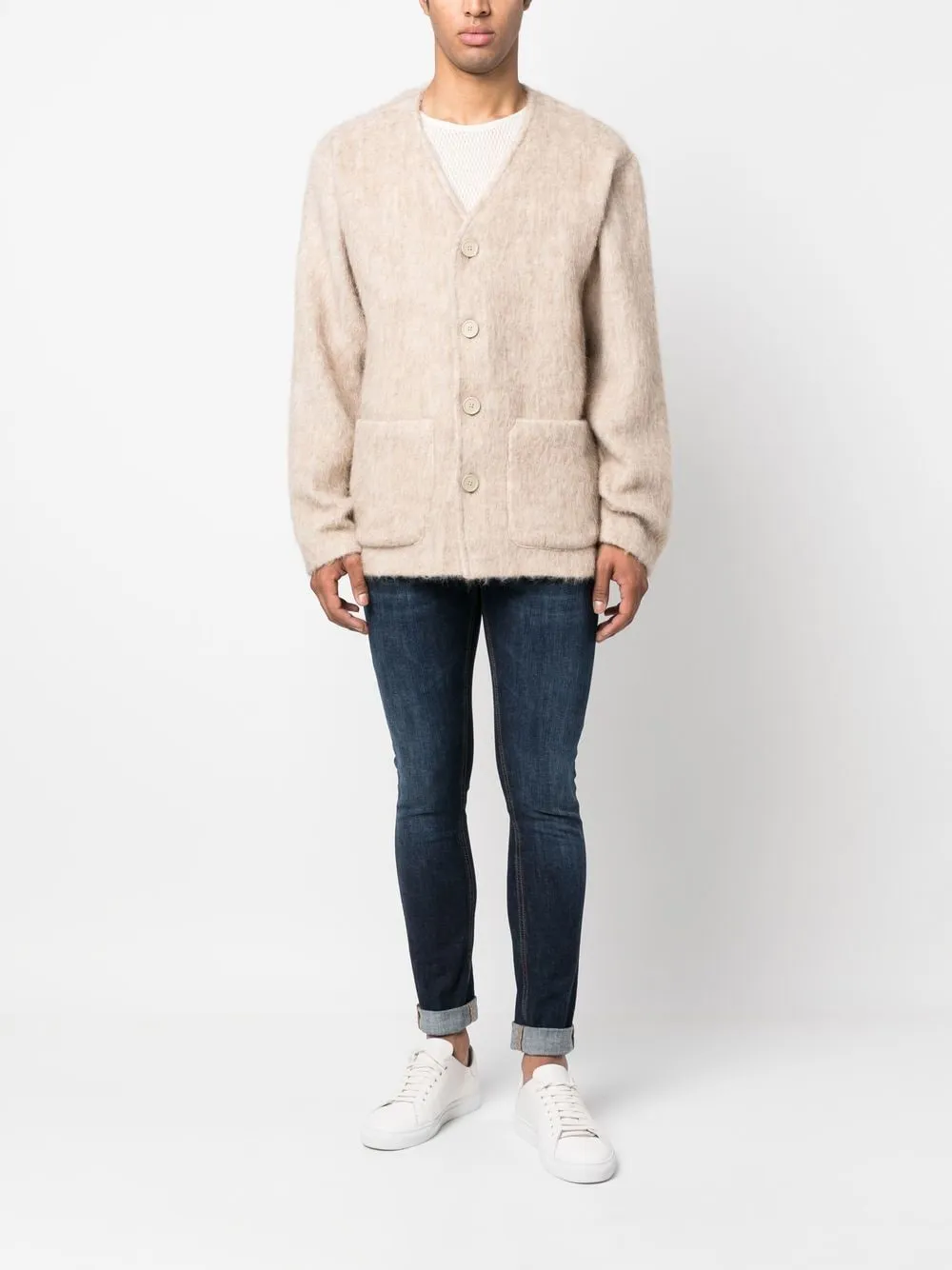 Button Detailed Slim-Cut Jeans