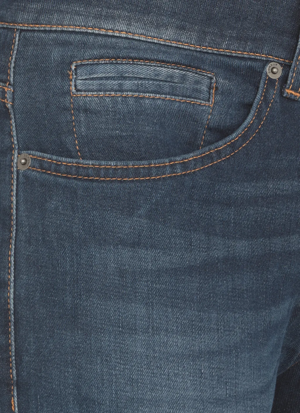 Mid-Rise Straight-Leg Stretched Jeans