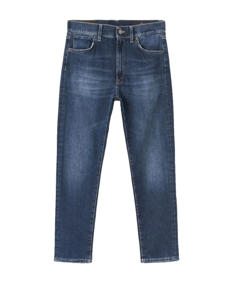 Logo-Patch Cropped Skinny Jeans