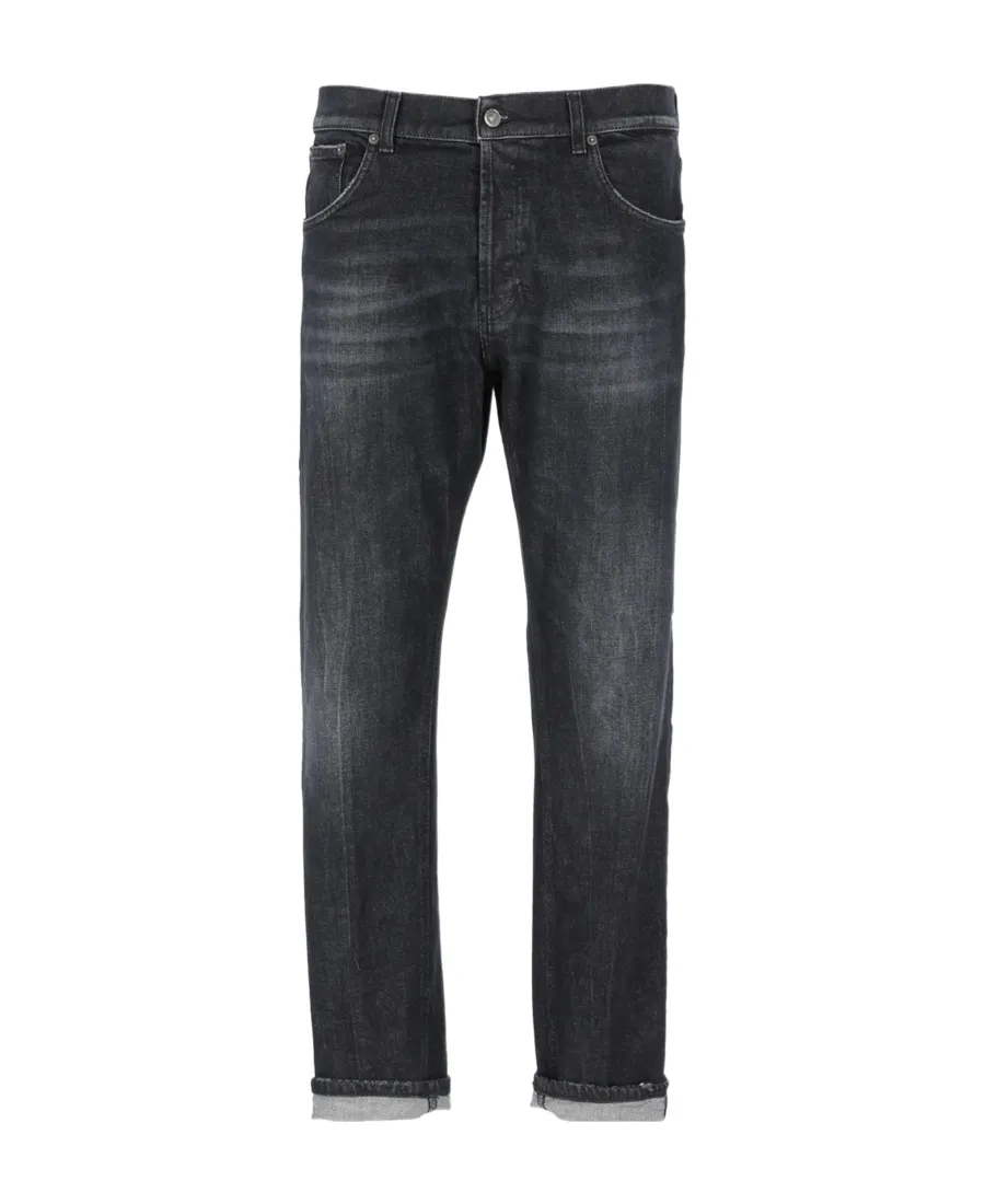 Button Detailed Straight Leg Jeans