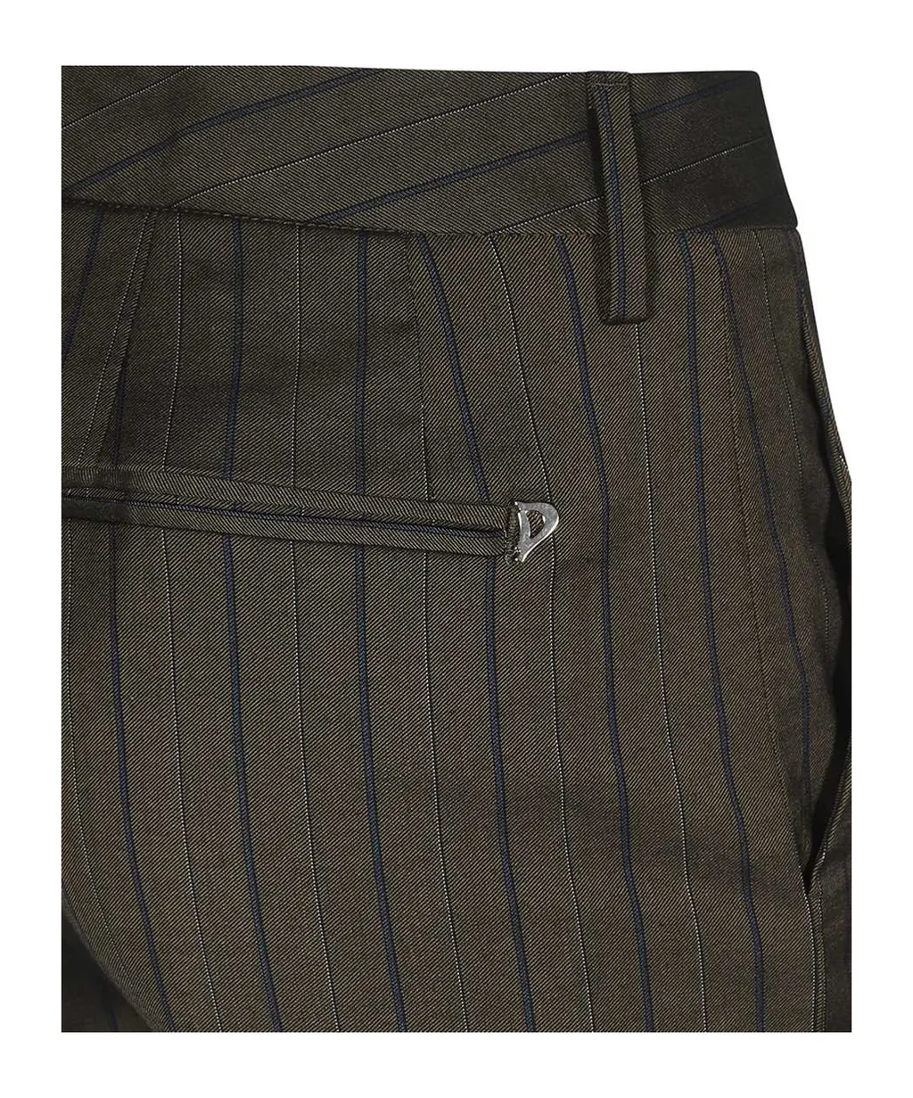 Striped Cropped Trousers