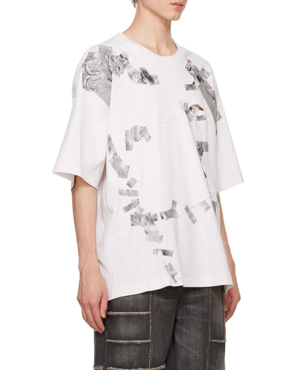 Tape-Print T-Shirt