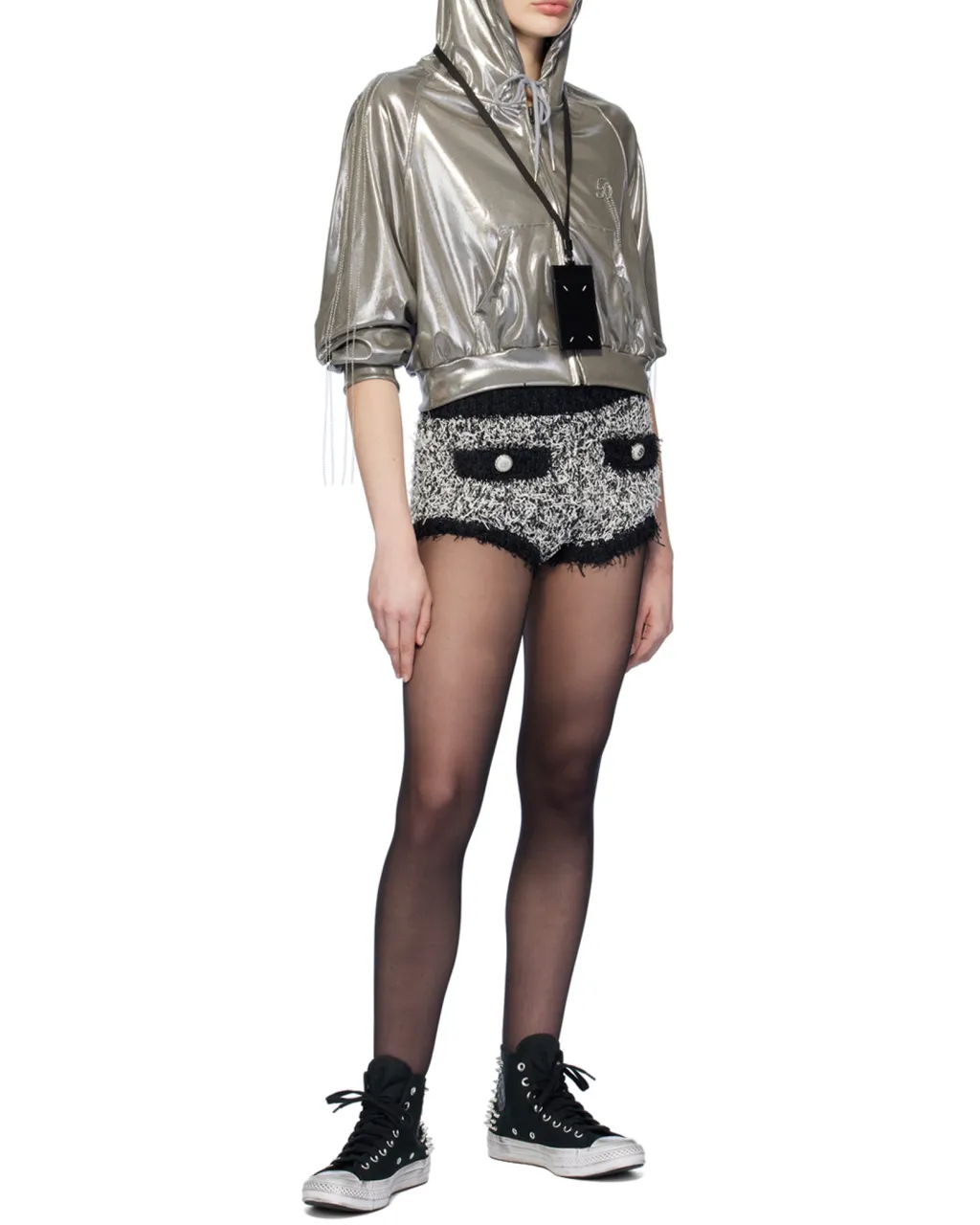 Hooded Metallic Jacket