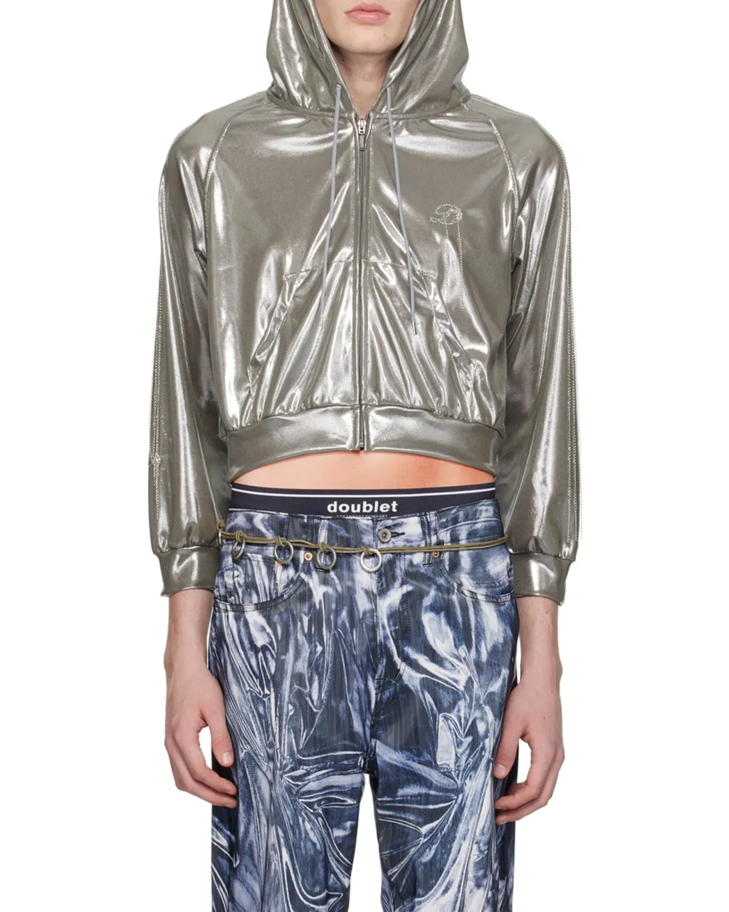Hooded Metallic Jacket