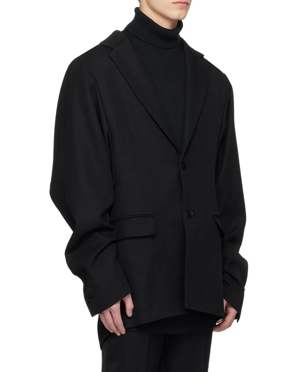 Single-Breasted Wool Blazer