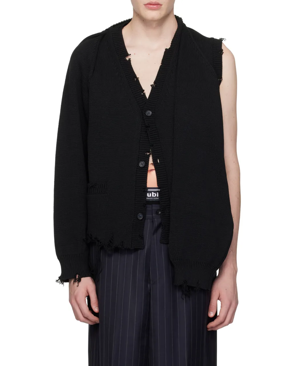 Asymmetrical Making Of Old Cardigans