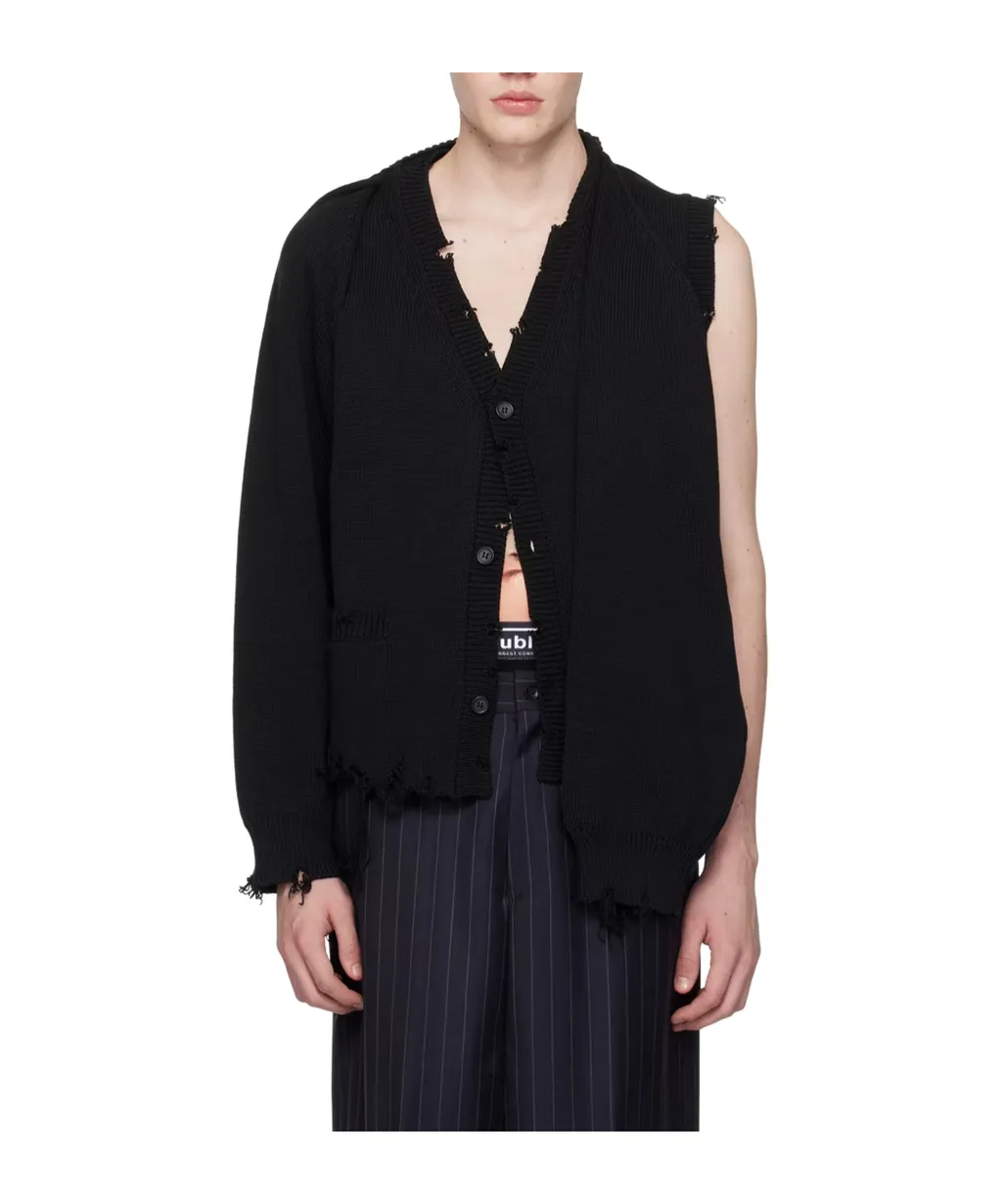 Asymmetrical Making Of Old Cardigans