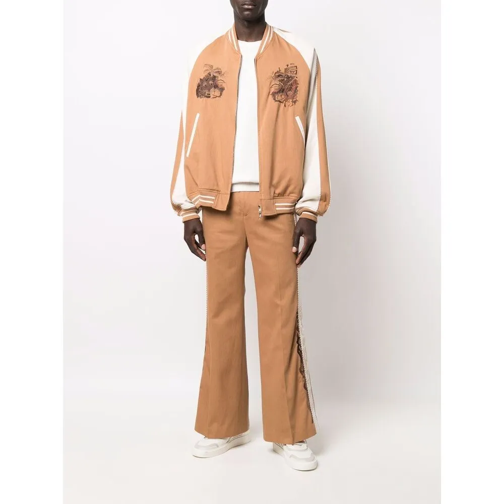 Side-Trim Flared Trousers
