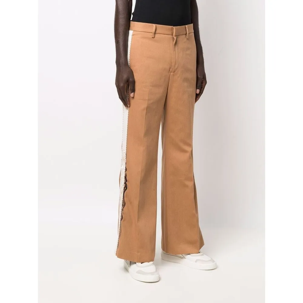 Side-Trim Flared Trousers