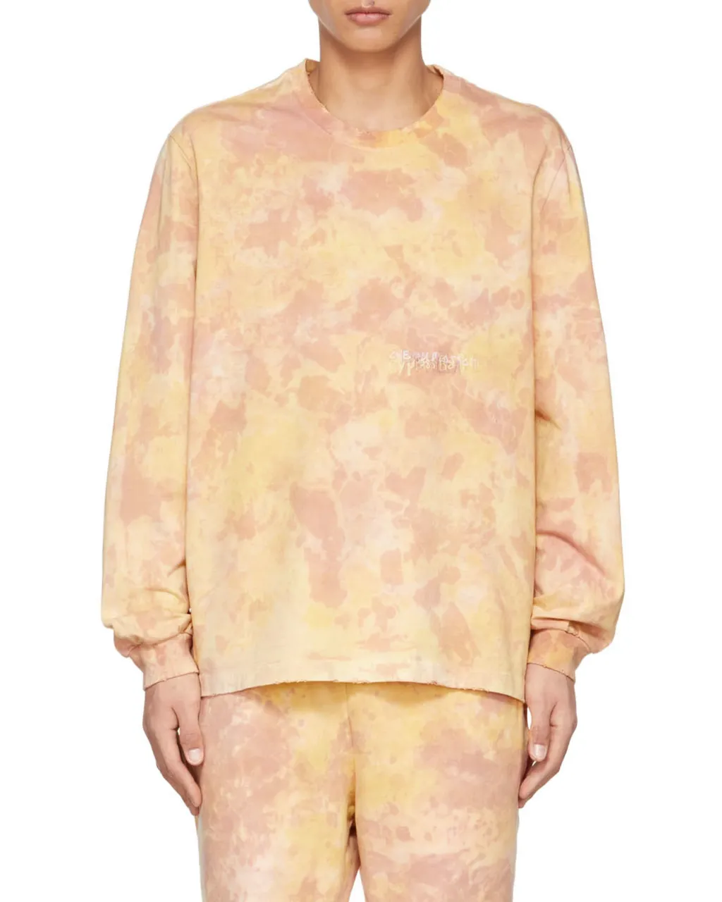 Tie-Dye Printed Long-Sleeved T-Shirt