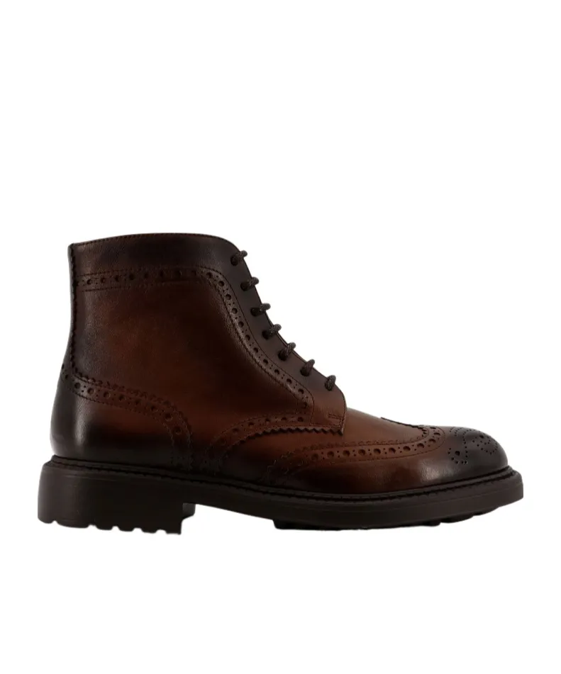 Lace-Up Brogue Boots