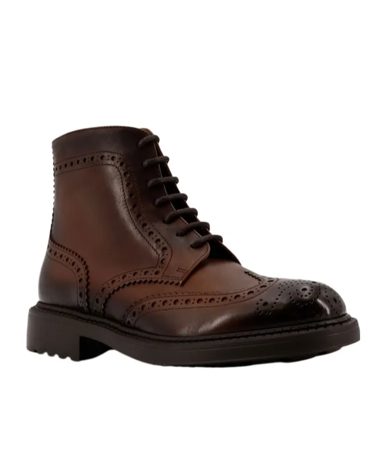 Lace-Up Brogue Boots