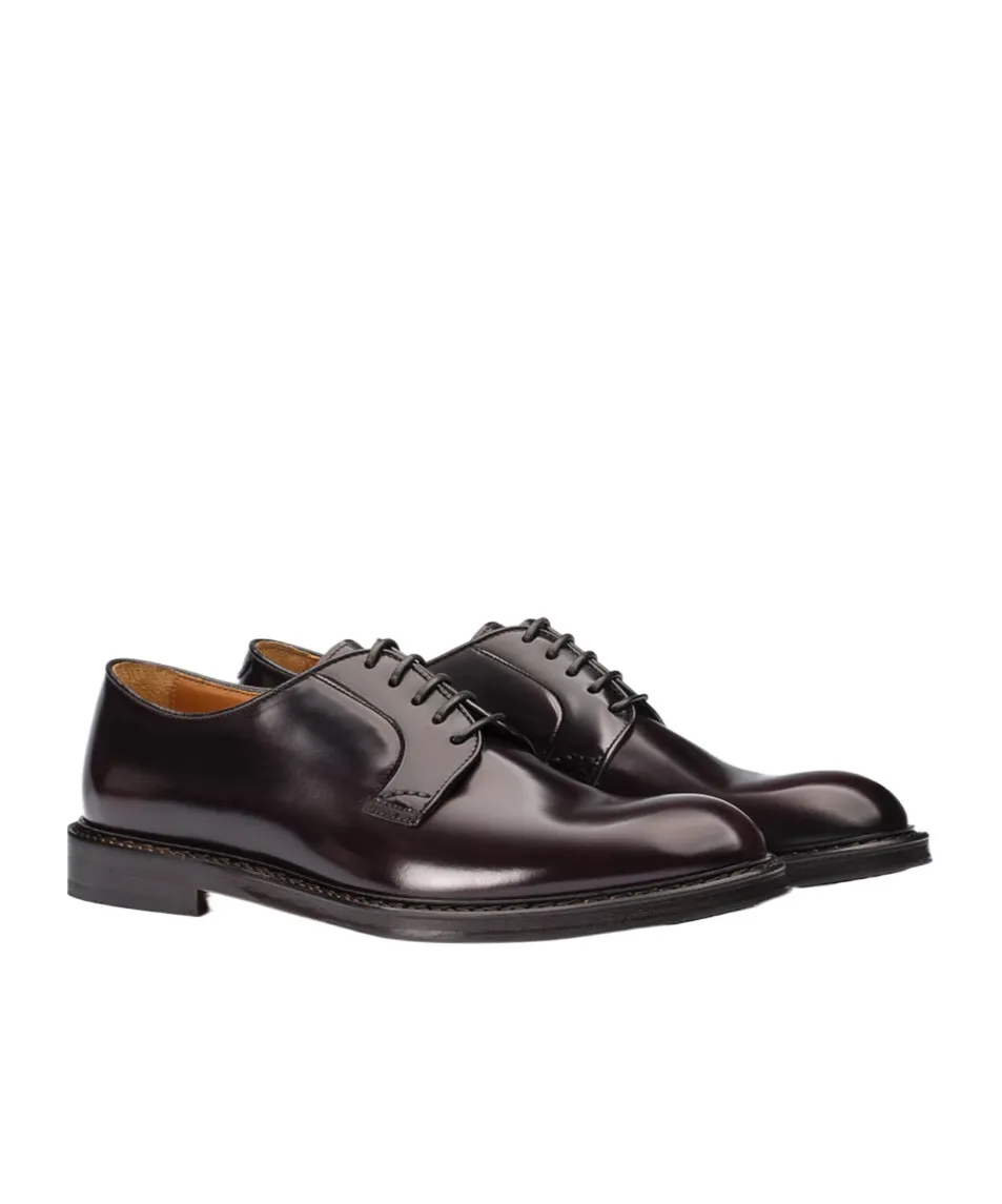 Round-Toe Lace-Up Derby Shoes
