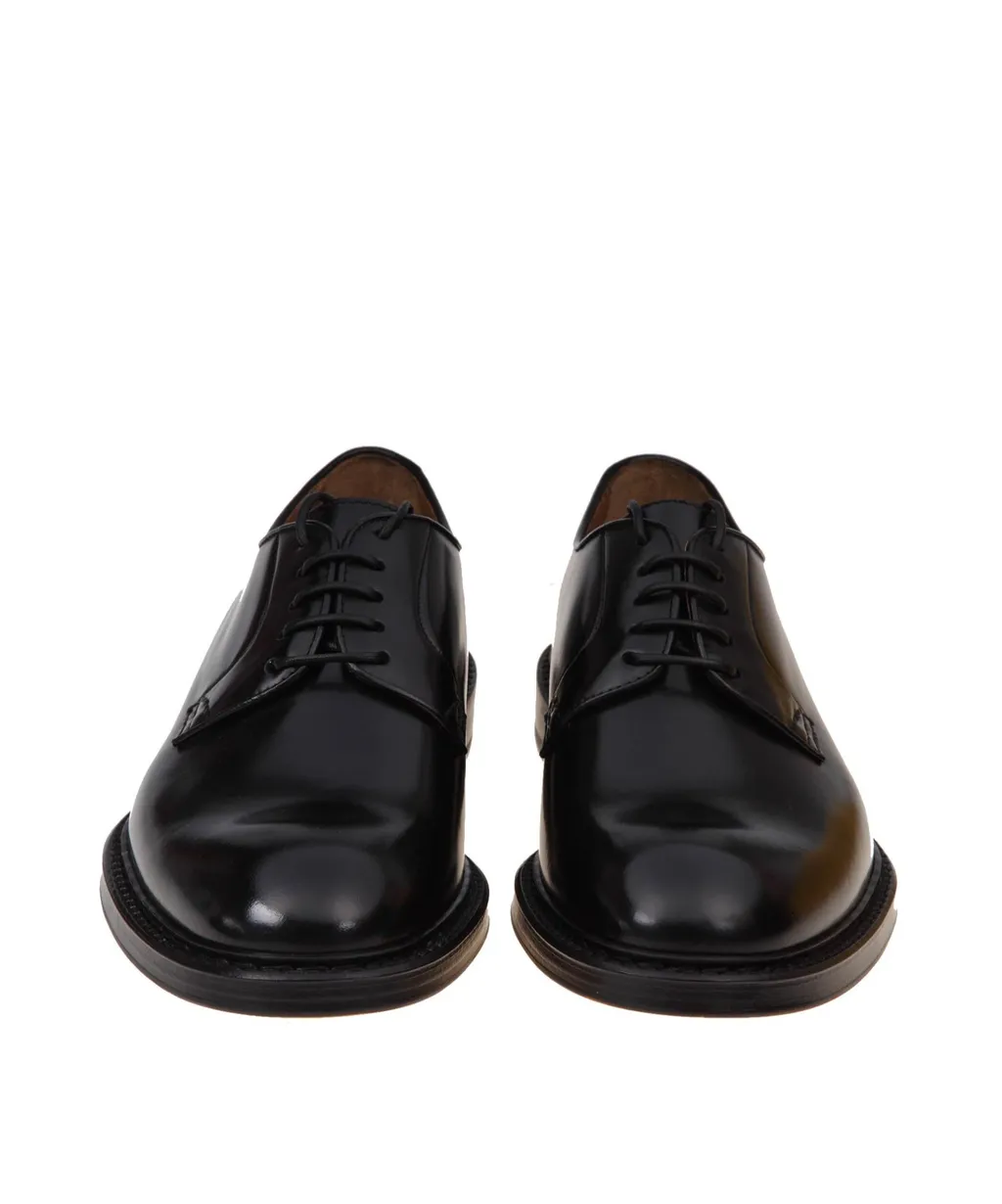 Round-Toe Lace-Up Derby Shoes