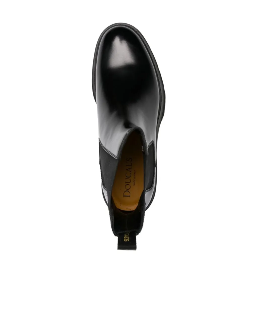 Round-Toe Slip-On Chelsea Boots