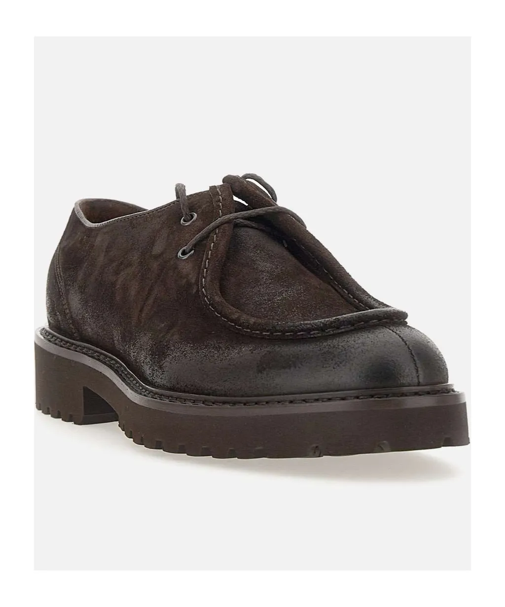 Round-Toe Lace-Up Loafers