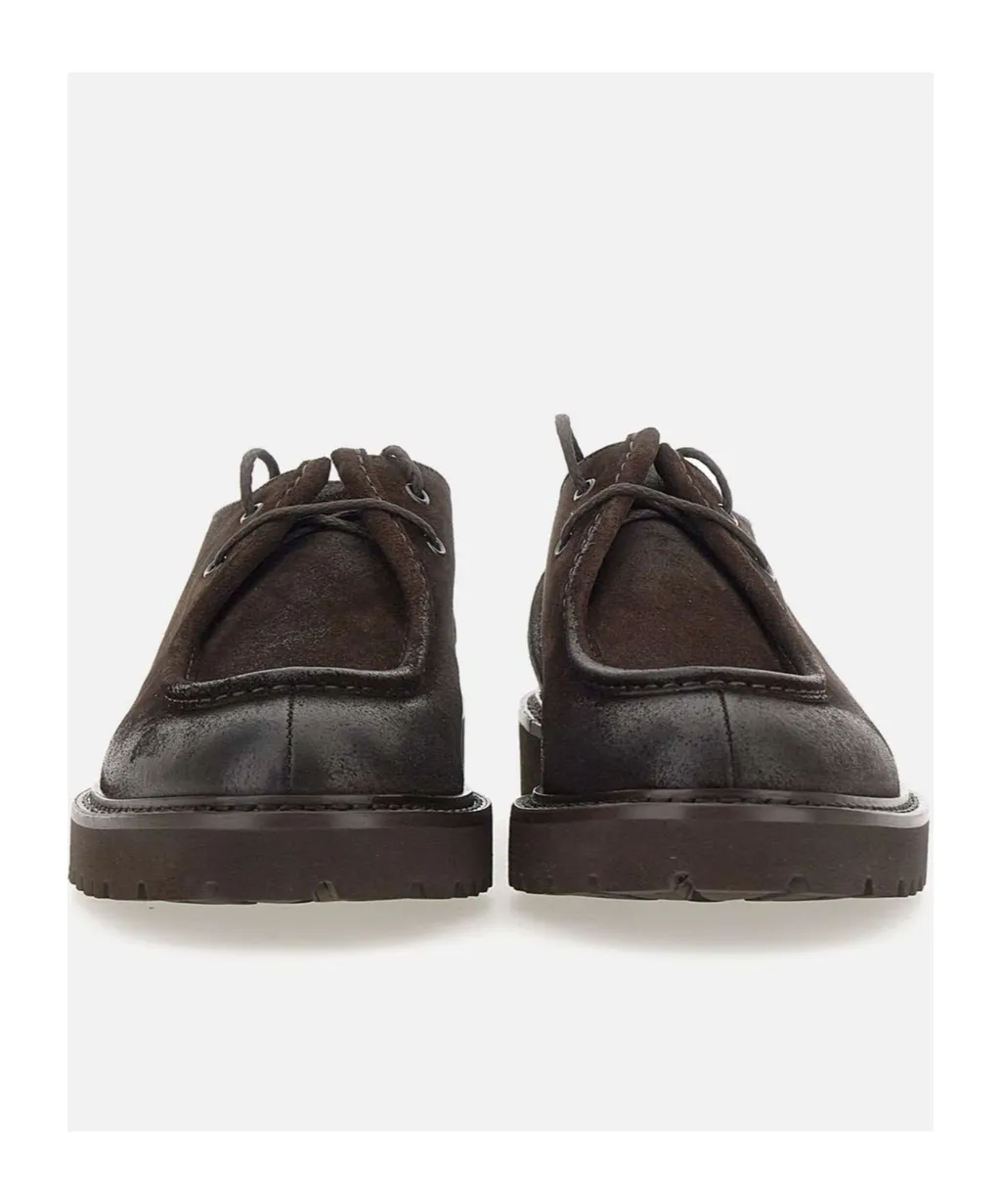 Round-Toe Lace-Up Loafers