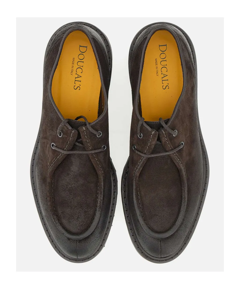 Round-Toe Lace-Up Loafers
