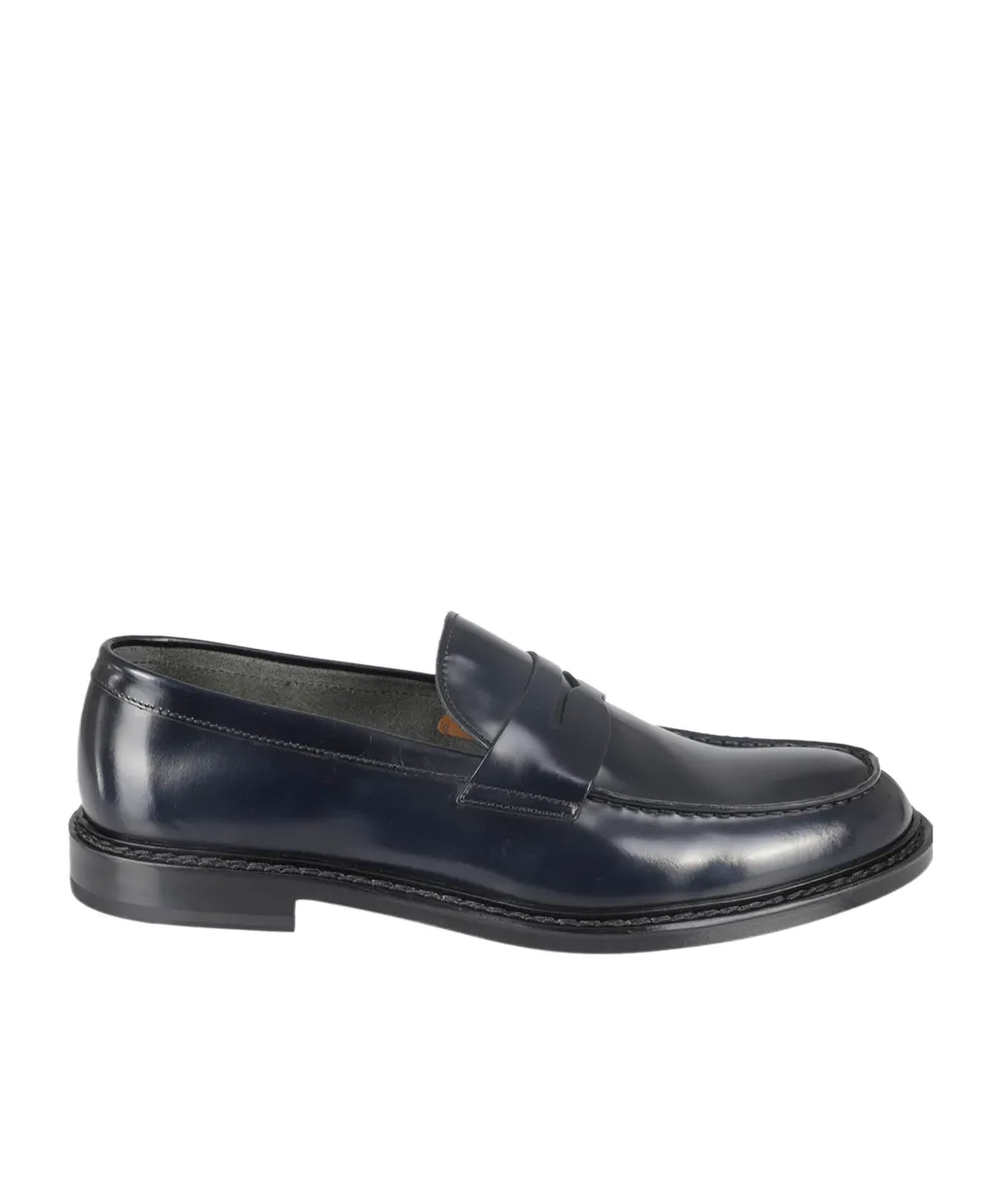 Almond-Toe Leather Loafers