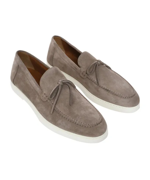 Penny-Slot Suede Loafers