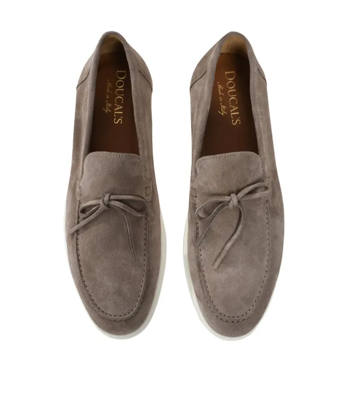 Penny-Slot Suede Loafers