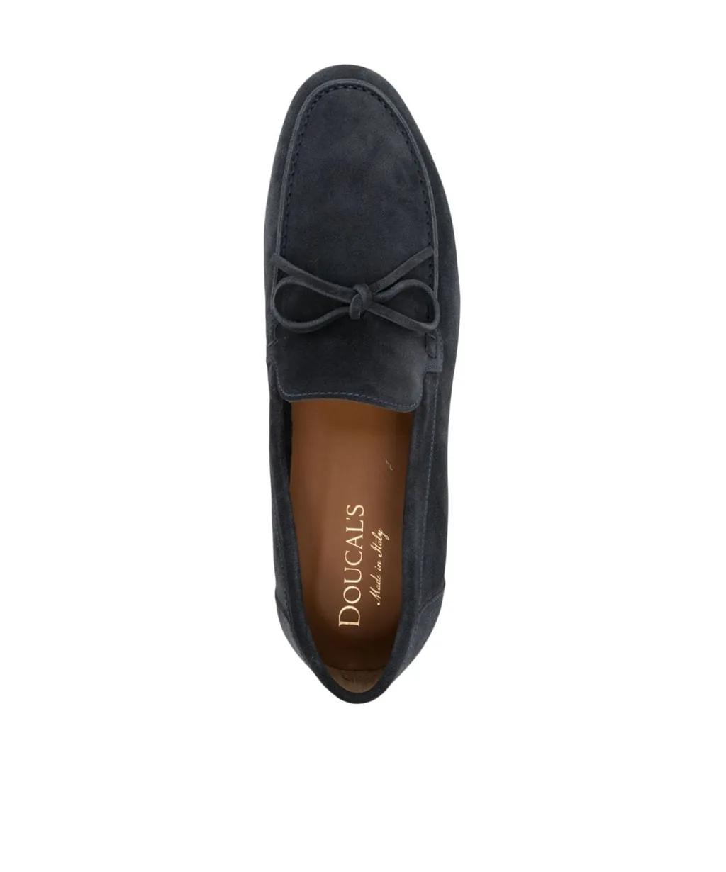 Lace-Up Suede Loafers