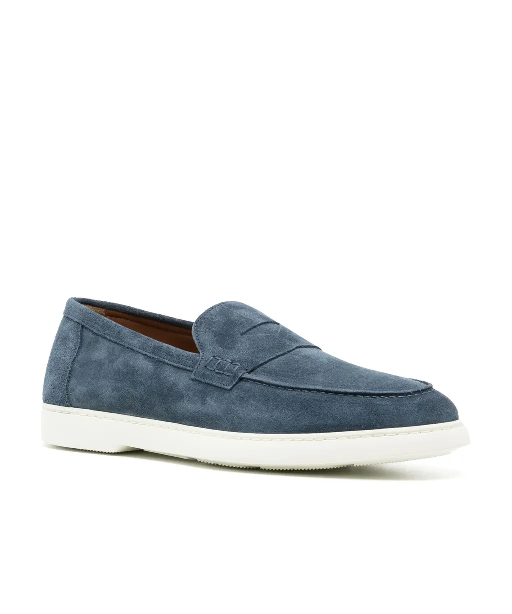 Penny-Slot Suede Loafers