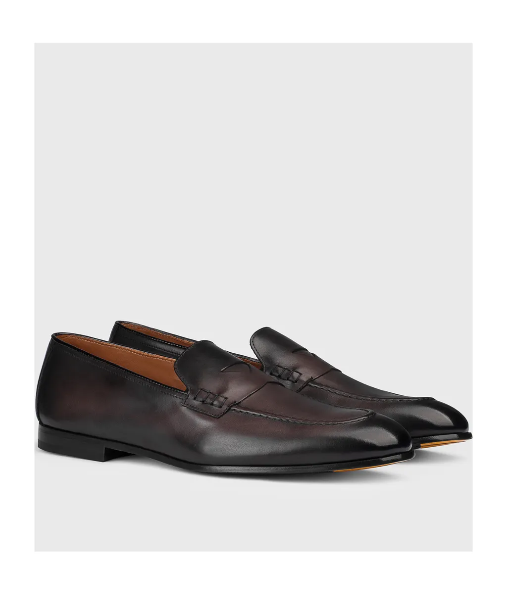 Penny-Slot Slip-On Loafers