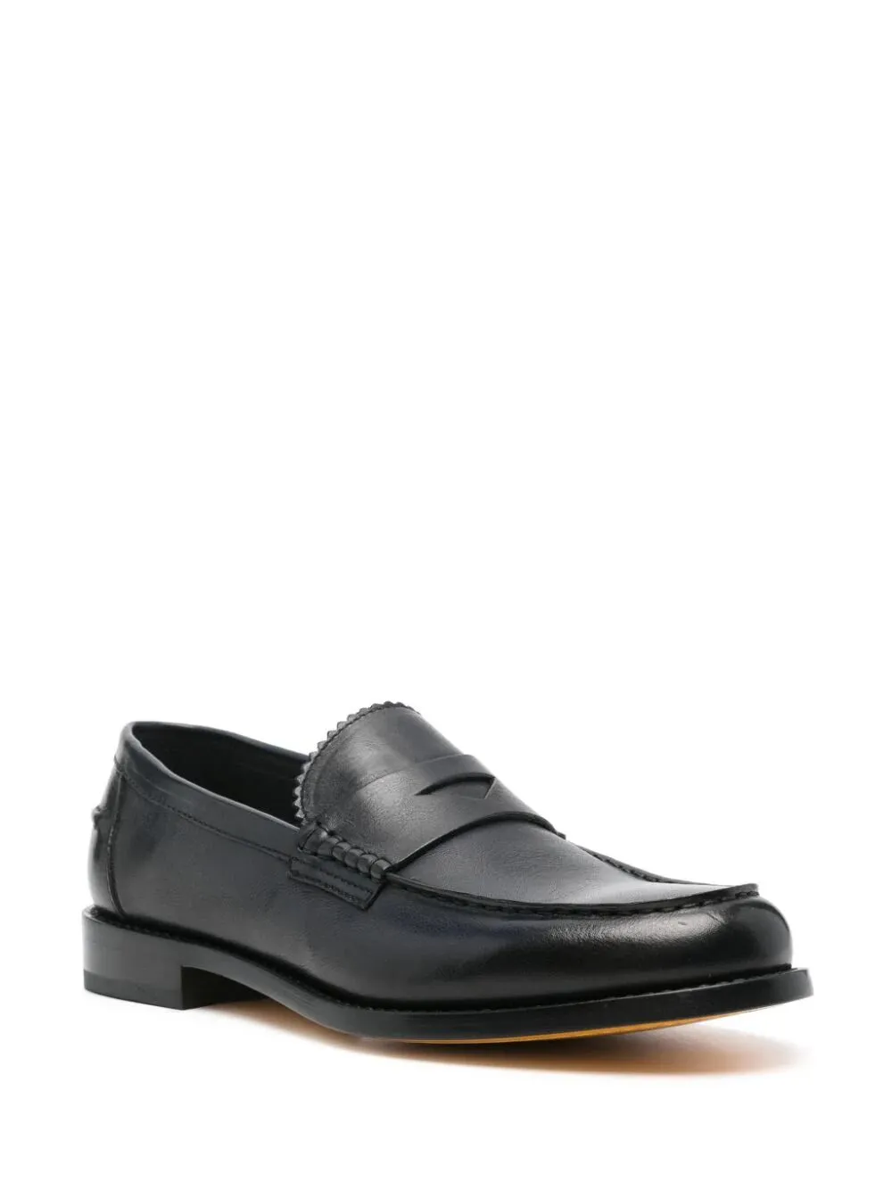 Pebbled-Leather Loafers