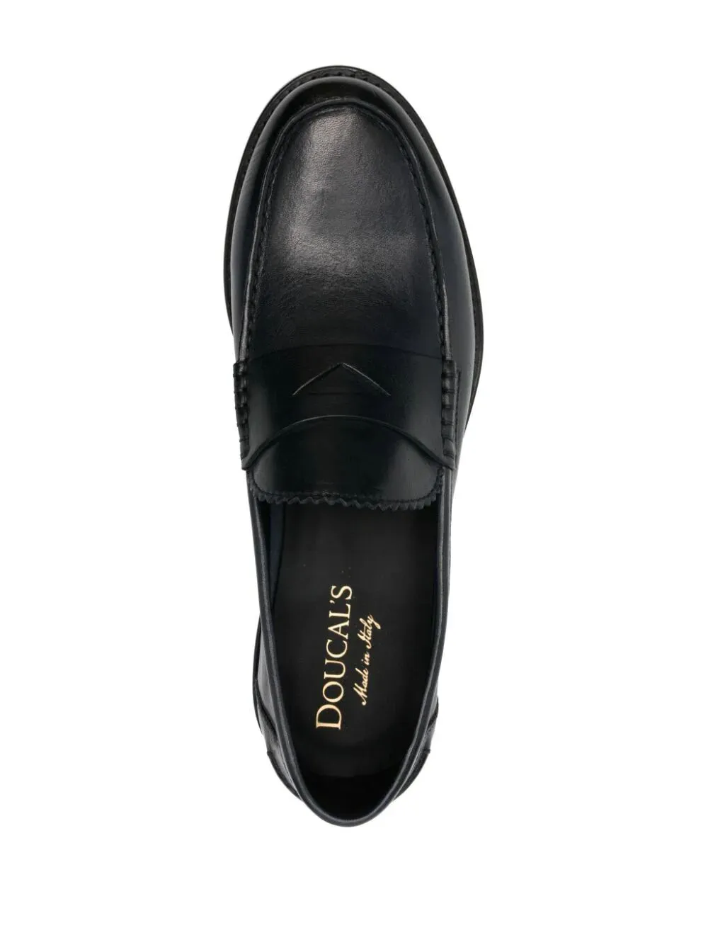 Pebbled-Leather Loafers