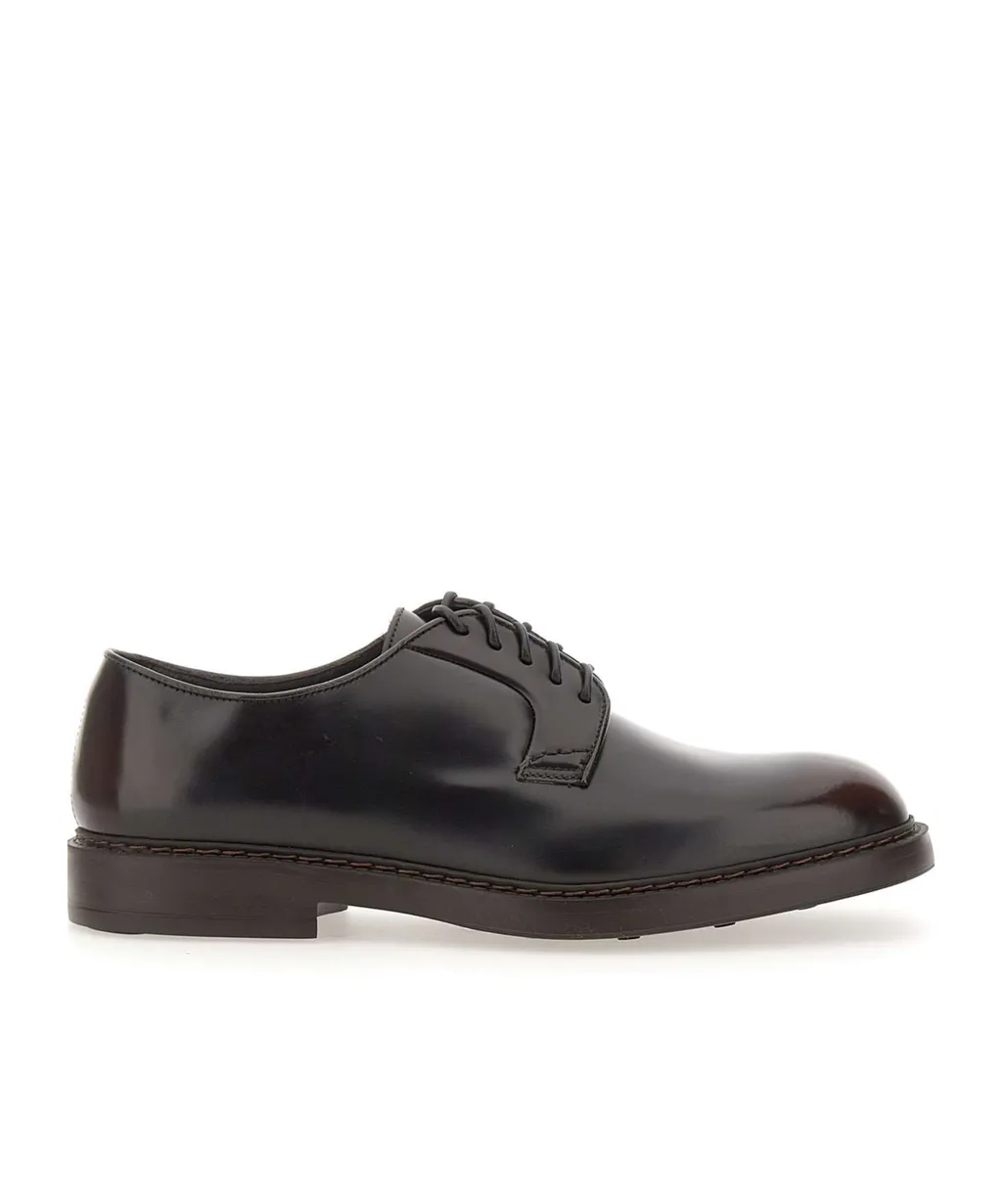 Round-Toe Lace-Up Derby Shoes