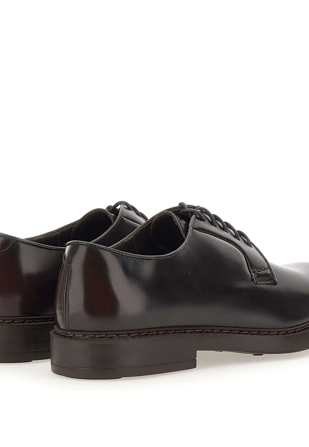 Round-Toe Lace-Up Derby Shoes