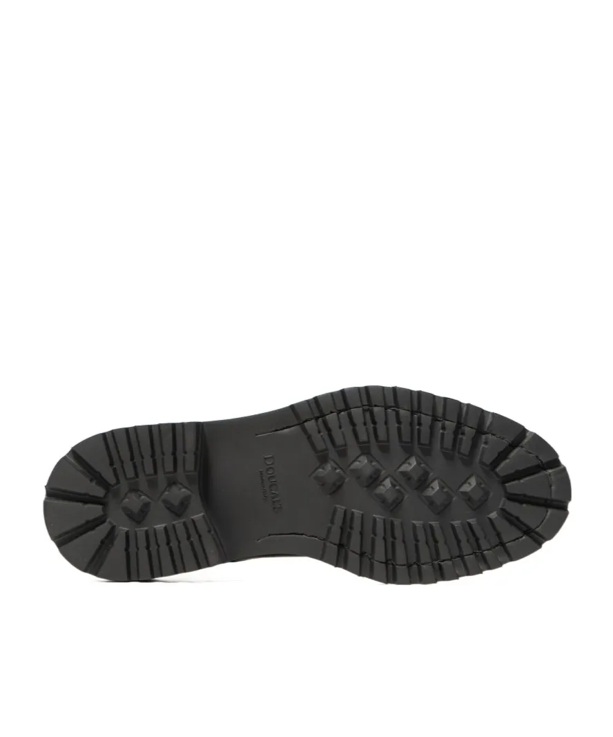 Double-Buckle Almond Toe Monk Shoes