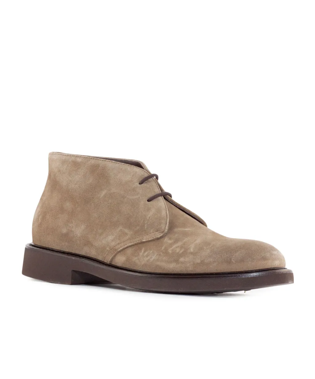Lace-Up Suede Derby Shoes