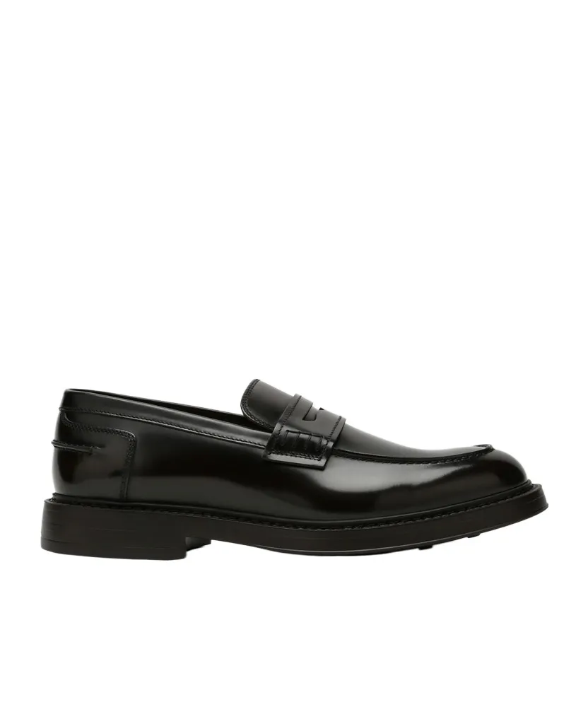 High-Shine Slip-On Loafers